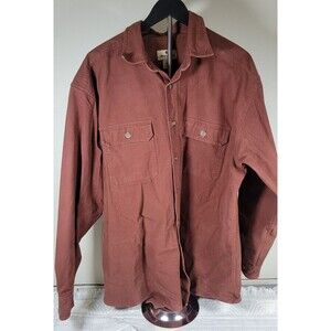 Woolrich Men’s‎ Heritage-Inspired Cotton Twill Shirt Jacket XL Persimmon Brown